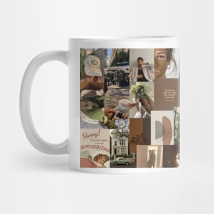 earth tones aesthetic collage Mug